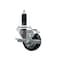 Service Caster 3'' Black Poly Swivel 1-1/8'' Expanding Stem Caster with Brake SCC-EX20S314-PPUB-BLK-TLB-118 - alternate 1